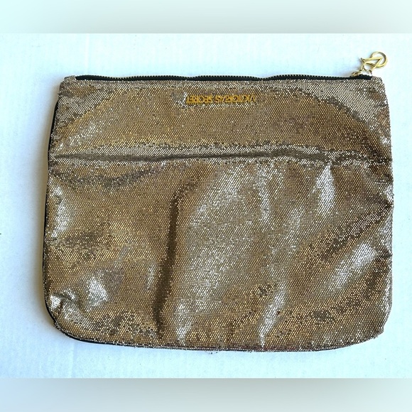 Victoria's Secret Handbags - Victoria’s Secret Shimmering Gold Glitter Party Cosmetic Folding Clutch Bag